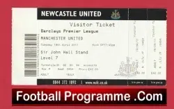 Newcastle United v Manchester United 2011 - Football Ticket - football memorabilia