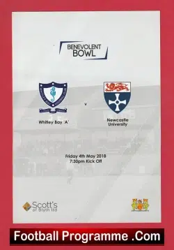 Newcastle University v Whitley Bay A 2018 – Benevolent Bowl Trophy