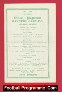 Rayners Lane v Marlow 1957 – 1950s