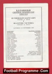 Rutherglen Glencairn v Balantyre Victoria 1992