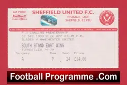 Sheffield United v Manchester United 1993 Ticket – League Champions