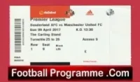Sunderland v Manchester United 2017 – Football Ticket