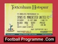 Tottenham Hotspur v Manchester United 2004 – Match Ticket