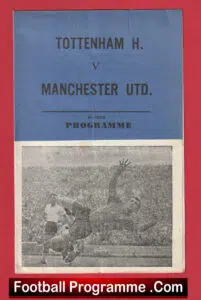 Tottenham Hotspur v Manchester United 1968 – Pirate Programme