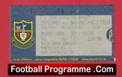Tottenham Hotspur v Manchester United 2001 – Match Ticket