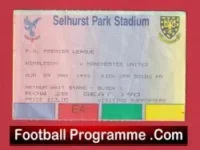 Wimbledon v Manchester United 1993 – Ticket Crowned Champions