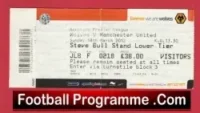 Wolves v Manchester United 2012 – Football Ticket