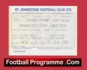 St Johnstone v Manchester United 1989 – Match Ticket Ground Opening