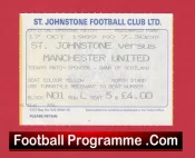 St Johnstone v Manchester United 1989 – Match Ticket Ground Opening