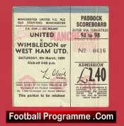 Manchester United v West Ham United 1985 – FAC Match Ticket
