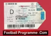 Feyenoord v Manchester United 1997 – Football Ticket Rotterdam Holland