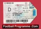 Feyenoord v Manchester United 1997 – Football Ticket Rotterdam Holland