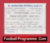St Johnstone v Manchester United 1989 – Match Ticket Official Opening
