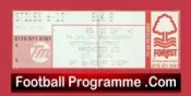 Nottingham Forest v Manchester United 1999 – Treble Season Ticket