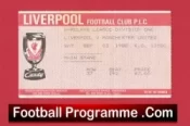 Liverpool v Manchester United 1988 – Match Ticket