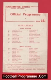 Manchester United v Blackburn Rovers 1957 – Reserves Busby Babes Bobby Charlton