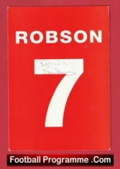 Manchester United Bryan Robson Autograph Signed Sportsman Dinner Card