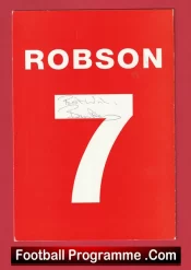 Manchester United Bryan Robson Autograph Signed Sportsman Dinner Card