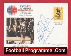  Manchester United Mark Hughes Signed Autographed Football Card Man Utd Football Programme .COM Football Programmes Memorabilia