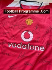 Manchester United Multi Autographed Signed Football Shirt 2005 – Ronaldo + Ferguson