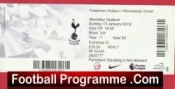 Tottenham Hotspur v Manchester United 2019 – Football Ticket