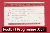 Manchester United v Nottingham Forest 1992 – Football Ticket
