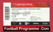 Sheffield United v Manchester United 2006 – Match Ticket 2023