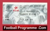 Lille OSC v Manchester United 2005 – Match Ticket France French