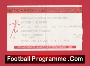 Manchester United v Everton 1992 – Match Ticket