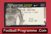 Leeds United v Manchester United 2003 – Football Ticket