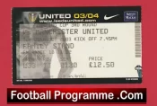 Leeds United v Manchester United 2003 – Football Ticket