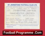 St Johnstone v Manchester United 1989 – Football Ticket Ground Opening