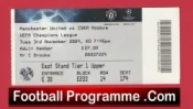 Manchester United v CSKA Moscow 2009 – Football Ticket