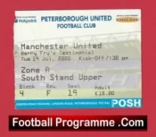 Peterborough United v Manchester United 2005 – Match Ticket