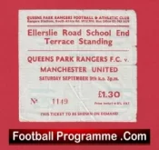 Queens Park Rangers v Manchester United 1978 – QPR Ticket