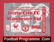 Derry City v Manchester United 2000 – Irish Football Ticket Man Utd