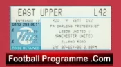 Leeds United v Manchester United 1996 – Football Ticket