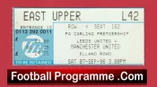 Leeds United v Manchester United 1996 – Football Ticket