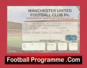 Manchester United v Nottingham Forest 1996 – Match Ticket
