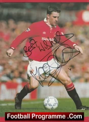Manchester United Lee Sharpe Autographed Signed Picture Man Utd 1988 – 1996