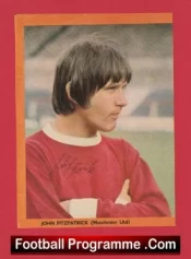 Manchester United John Fitzpatrick Autograph Signed Picture Man Utd 1960s