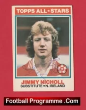 Manchester United Jimmy Nicholl Autographed Signed Football Card