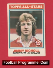 Manchester United Jimmy Nicholl Autographed Signed Football Card