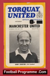 Torquay United v Manchester United 1972 – Friendly Sir Bobby Charlton