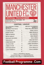 Manchester United v Bolton Wanderers 1979 – Reserves Game