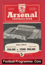England v Young England 1962 – Representative Game Arsenal Bobby Charlton