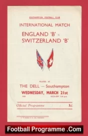 England v Switzerland 1956 – Duncan Edwards – B International