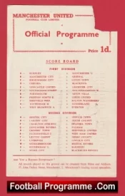 Manchester United v Newcastle United 1958 – Man Utd Reserves Munich Season