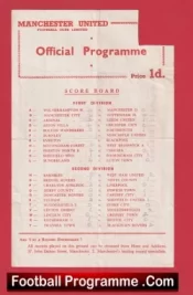 Manchester United v Aston Villa 1957 – Reserves Man Utd Bobby Charlton