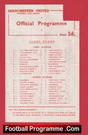 Manchester United v Aston Villa 1957 – Reserves Man Utd Bobby Charlton